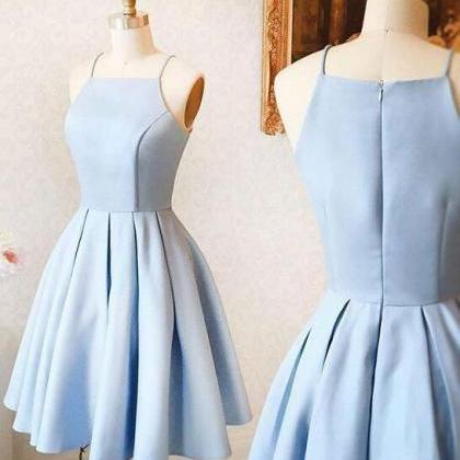 Sky Blue Homecoming Dress, Mini Homecoming Dress,..