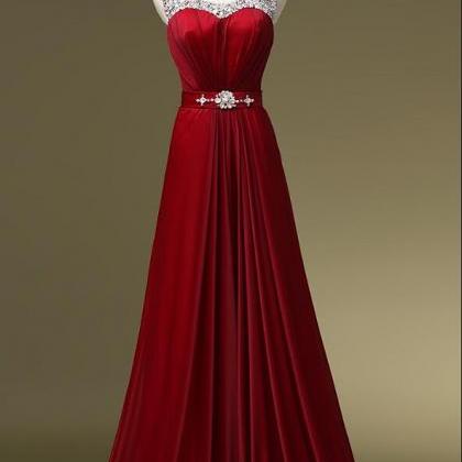 Handmade Red Prom Dress, Discount Prom..