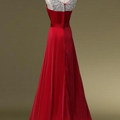 Handmade Red Prom Dress, Discount Prom..