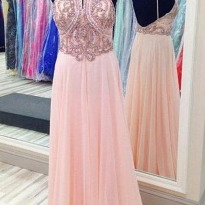 Halter A-line Long Prom Dress, Evening Dress,..