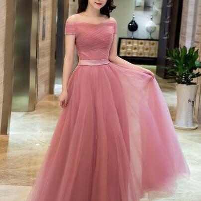 Elegant Tulle Evening Dress,fashion Prom..