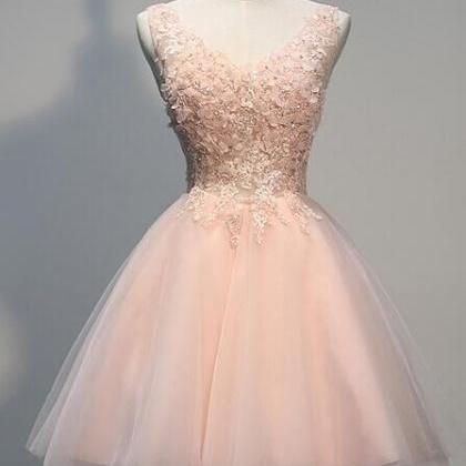 Charming Lace Homecoming Dress,tulle Homecoming..