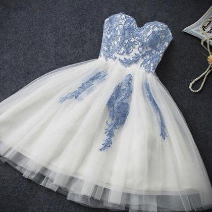 Short Lace Prom Dress,sexy Homecoming Dress,a-line..