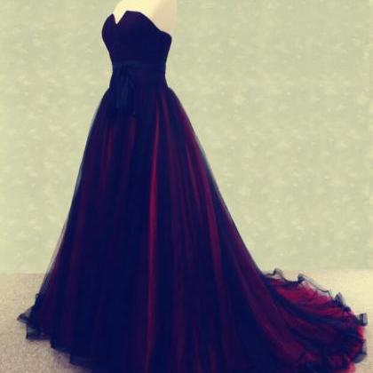 Amazing Strapless Tulle Prom Dress, Prom..