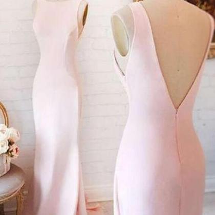 Elegant Pink Prom Dress,long Bridesmaid..