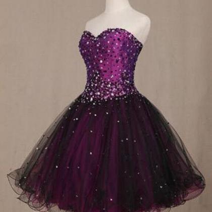 Sweetheart Short Homecoming Dresses,sexy Tulle..