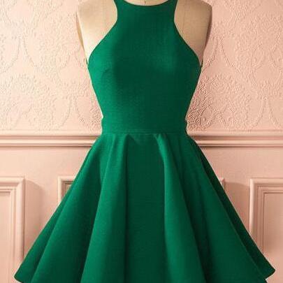 Greenbackless Homecoming Dress,party Dress,short..