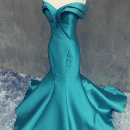 Mermaid Satin Elegant Prom Dresses , Prom..