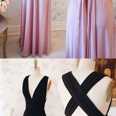 Simple Pink Prom Dress,a-line Long Prom Dress,..
