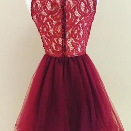 Ruffles Lace Homecoming Dress,short Prom Dresses,..