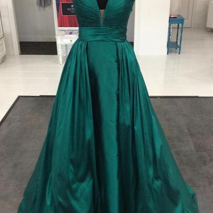 Dark Green Prom Dress,simple Prom Dress,sexy A..