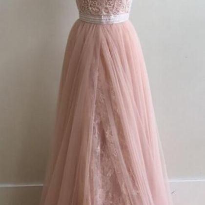 Sleeveless Prom Dress, Beading Charming Prom..