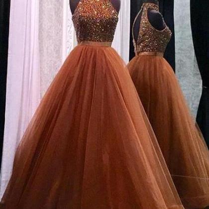 Tulle Prom Dress,ball Gown Prom Dress,beading Prom..