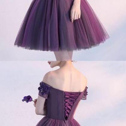 Sexy Off Shoulder Homecoming Dress,tulle Prom..