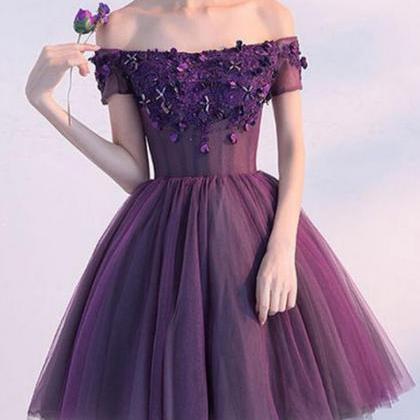 Sexy Off Shoulder Homecoming Dress,tulle Prom..