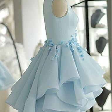 Sky Blue Homecoming Dress, Homecoming Dress,short..