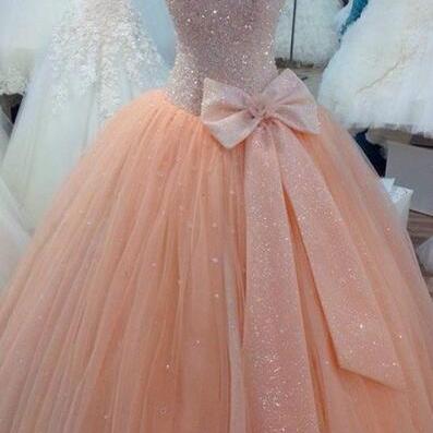 Custom Made Pink Prom Dress,ball Gown Prom Dress,..