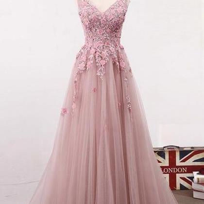 Elegant V-neck Prom Dress,a-line Prom..