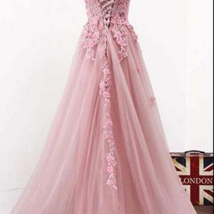 Elegant V-neck Prom Dress,a-line Prom..