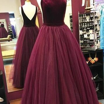 Tulle Prom Dress, Prom Dress,backless Prom..