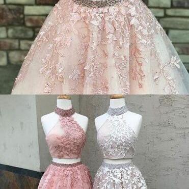 Sexy Prom Dress,two Piece Prom Dress,unique Lace..