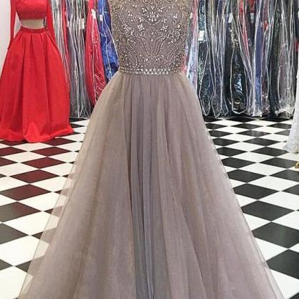 Beading Prom Dress,sexy Prom Dress,tulle Prom..
