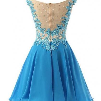 Royal Blue Homecoming Dress,lace Two Piece..