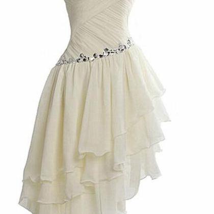 Charming Short Prom Dress, Chiffon Prom..