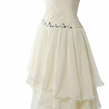 Charming Short Prom Dress, Chiffon Prom..