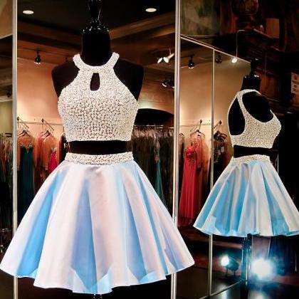 Charming Stain Homecoming Dress ,beading..