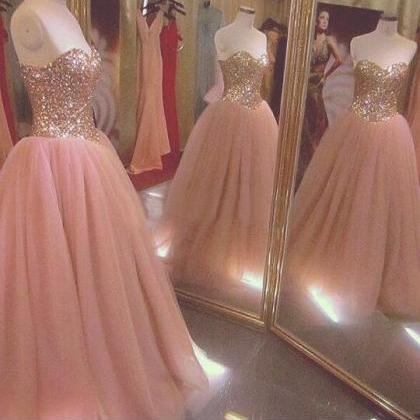 Tulle Prom Dress,simple Prom Dress,blush Pink Prom..