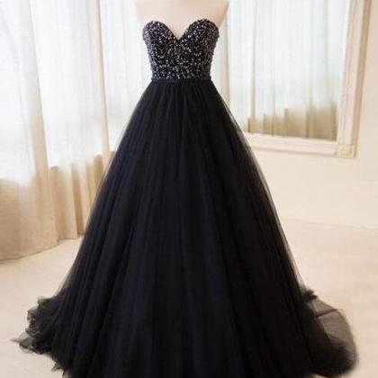 Elegant Prom Dress,beading Prom Dress,tulle Prom..