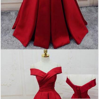 Gorgeous Red Stain Prom Dress,a Line Prom..