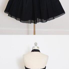 Black Chiffon Prom Dress,simple Homecoming Dress,..