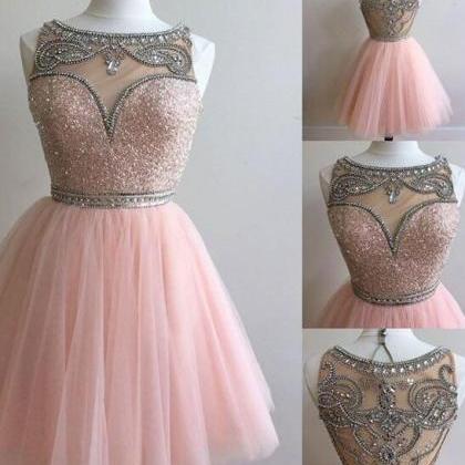 Pink Tulle Homecoming Dress, Homecoming Dress,sexy..