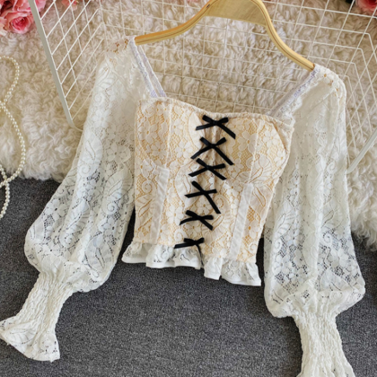 Tops Long Sleeve Lace Tops