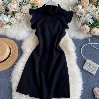 Sweet Little Black Dress Summer Fashion Dress