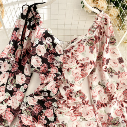 Stylish Floral Pattern Dress