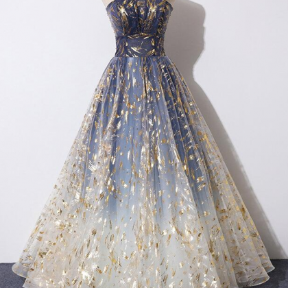 Fashionable Long Party Dress, Blue Prom Dress