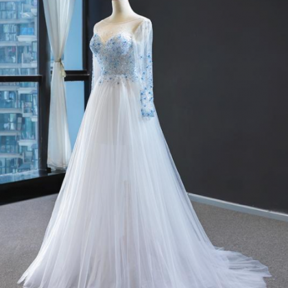Mermaid Long Sleeve Prom Dress, Evening Dress