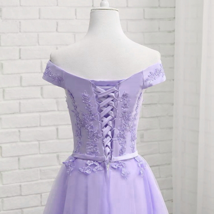 Light Purple Tulle Short Pom Dress, Cute Party..