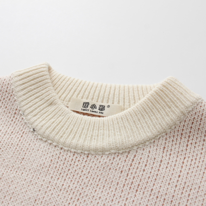 Cute Round Neck Long Sleeve Sweater
