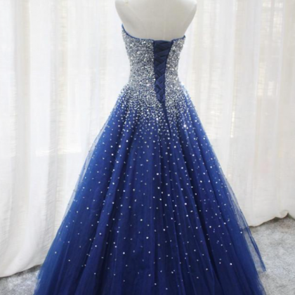 Gorgeous A Line Prom Dress With Beading, Handmade..
