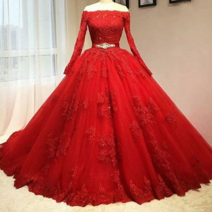 Mermaid Lace Tulle Long Prom Dress,red Evening..