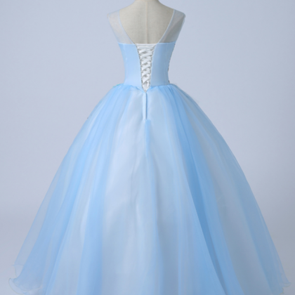 Ball Gown Tulle Embroidery Long Custom Made..