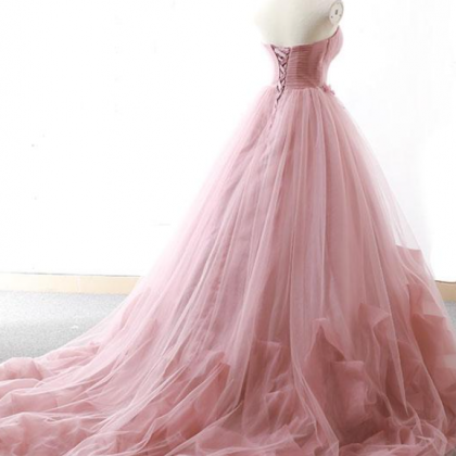Tulle Long Prom Gown, Tulle Evening Dress