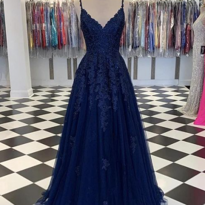 Floor-length Chiffon Prom Dresses With Lace