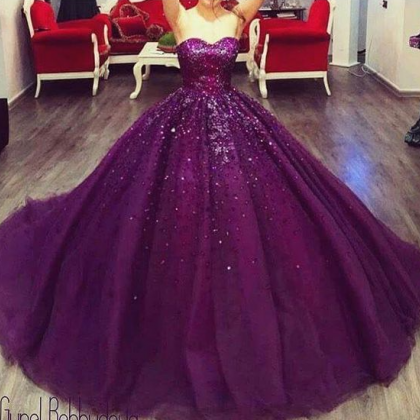 Beautiful A Line Ball Gown Prom Dress, Long..