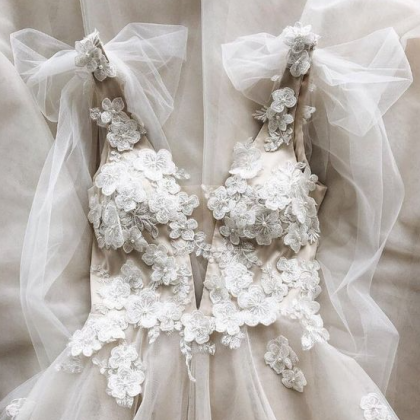 Simple A-line Ivory Tulle Prom Dress    cg15025 main image 0