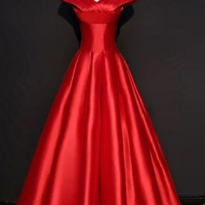 Red Long Prom Dress Red Evening Dress